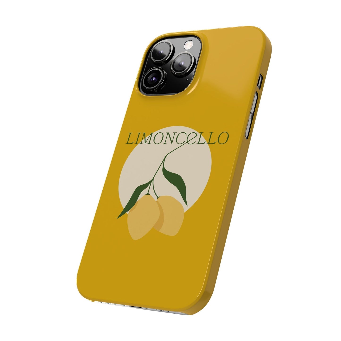 Italian Limoncello Yellow Slim Phone Cases with Lemons, Case-Mate IPHONE16 and all sizes