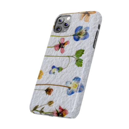 Dried Wild Pink and Purple Flower Image on Paper, Floral Slim Phone Cases, Case-Mate IPHONE16 and all sizes